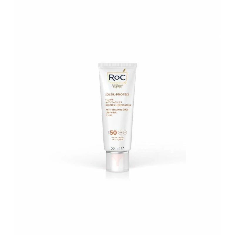 ROC FLUIDO SOLARE VISO SPF 50+ ANTI MACCHIE BRUNE 50ML 3 ROC FLUIDO SOLARE VISO SPF 50+ ANTI MACCHIE BRUNE 50ML